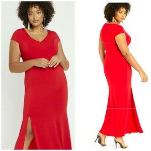 NWT Eloquii Cap Sleeve Red Gown
